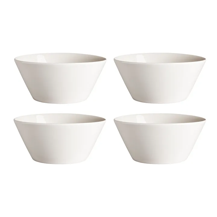 Kalk miska śniadaniowa 600 ml, 4‑pak - biały - Scandi Living
