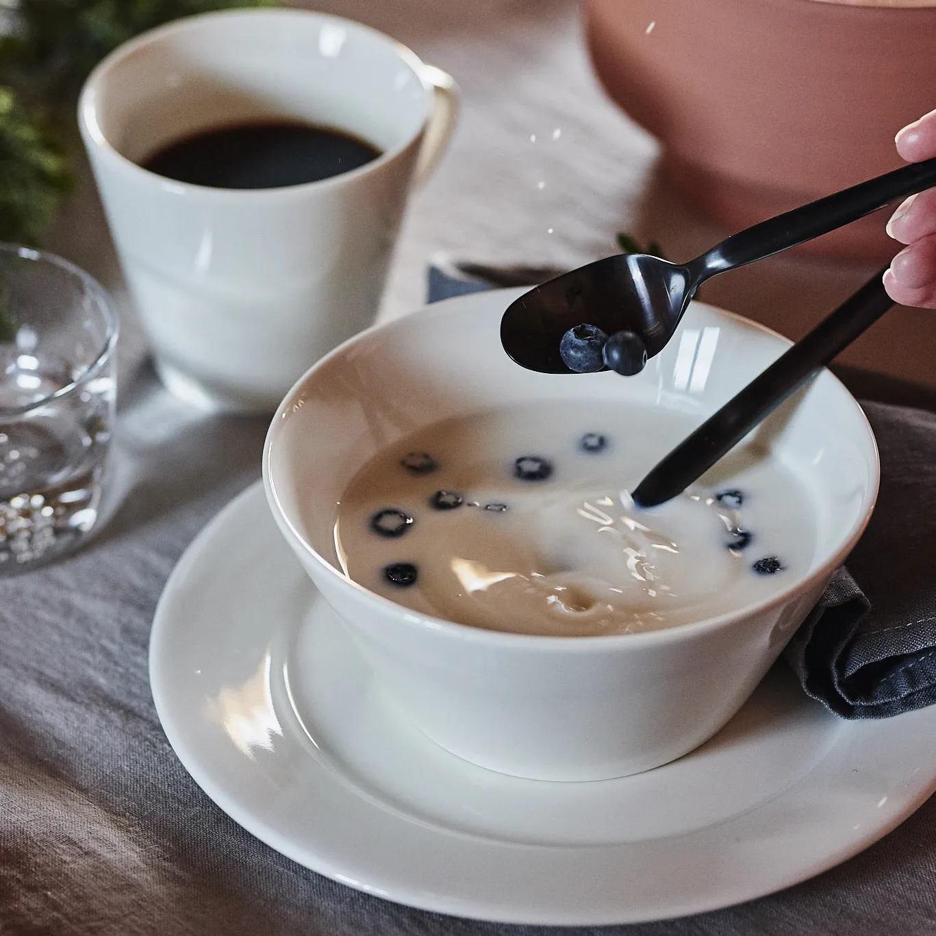 Kalk miska śniadaniowa 600 ml, 4‑pak, biały Scandi Living