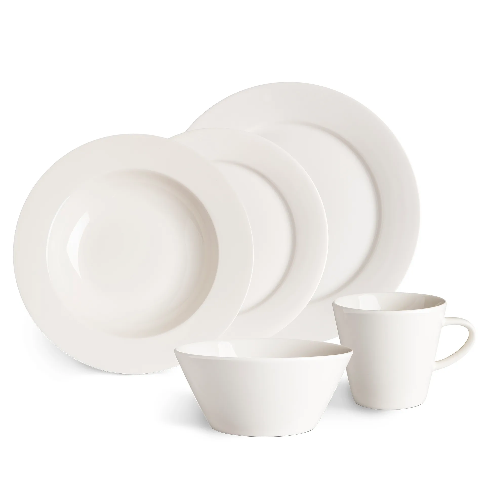 Kalk miska śniadaniowa 600 ml, 4‑pak, biały Scandi Living
