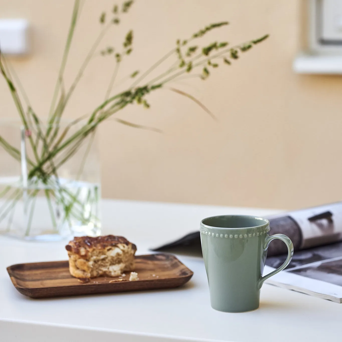 Kubek Dots 35 cl 4-pack, Zielony Scandi Living