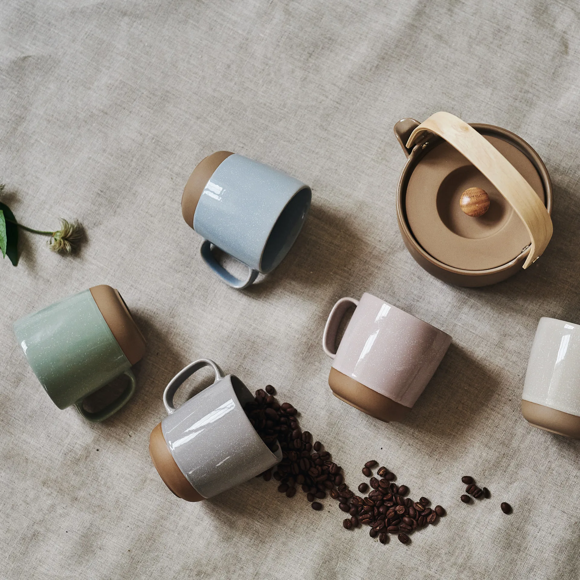 Kubek Fossil 35 cl, Zielony Scandi Living