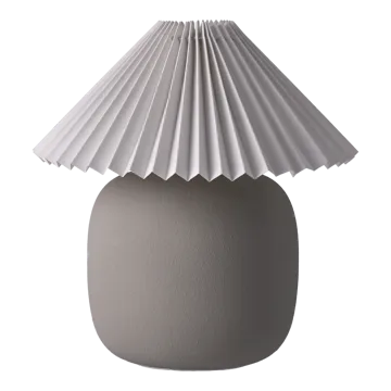 Lampa stołowa Boulder 29 cm grey-pleated white - Scandi Living