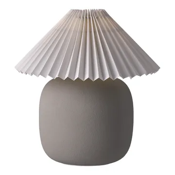 Lampa stołowa Boulder 29 cm grey-pleated white - Scandi Living