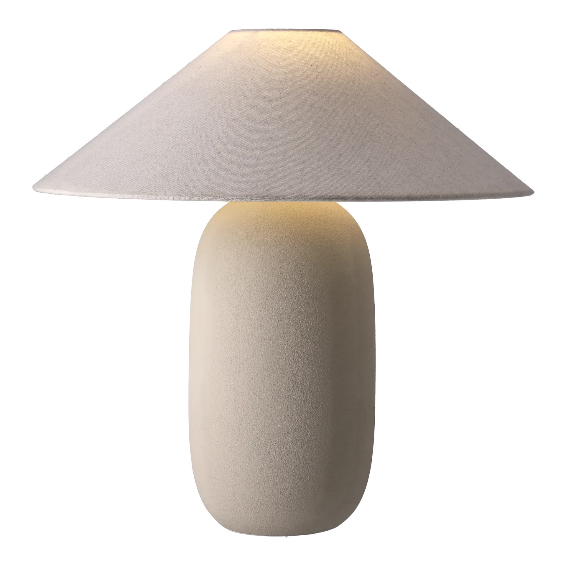 Lampa stołowa Boulder 48 cm beige-nature Scandi Living