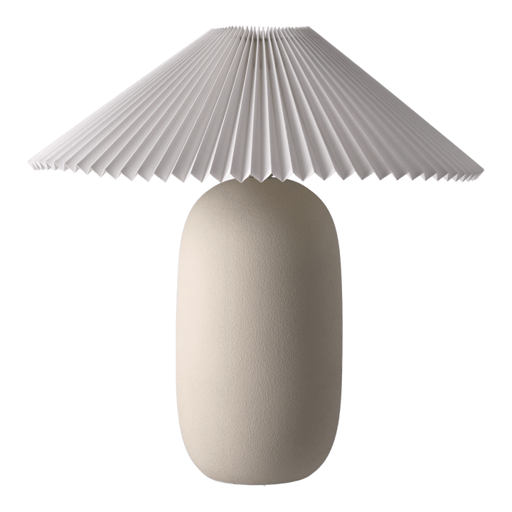 Lampa stołowa Boulder 48 cm beige-pleated white - Podstawa lampy - Scandi Living