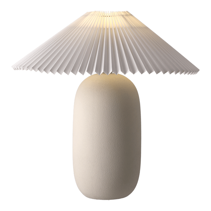 Lampa stołowa Boulder 48 cm beige-pleated white - Podstawa lampy - Scandi Living