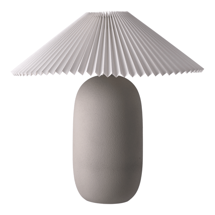 Lampa stołowa Boulder 48 cm grey-pleated white - Podstawa lampy - Scandi Living