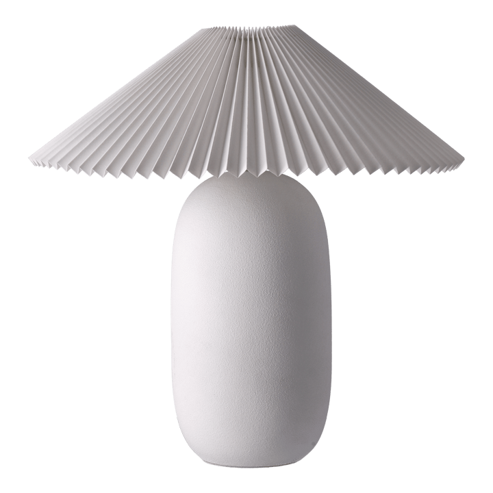 Lampa stołowa Boulder 48 cm white-pleated white - Podstawa lampy - Scandi Living