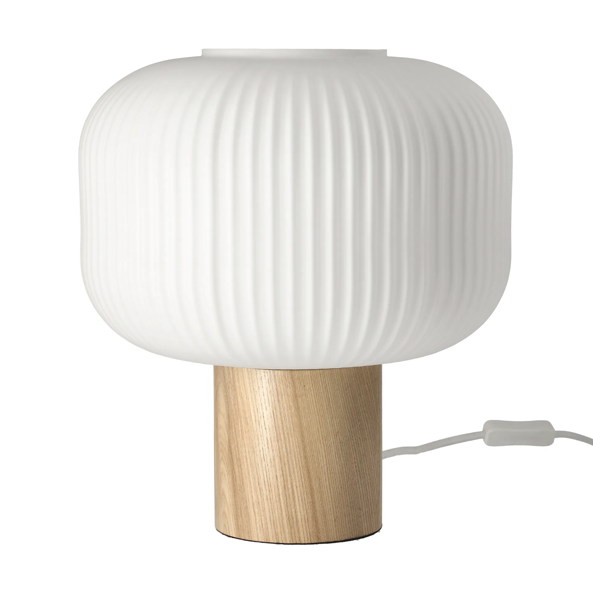 Lampa stołowa Fair 34,5 cm, Szkło matowe - jesion Scandi Living