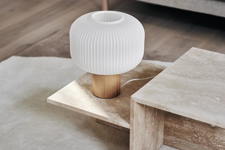 Lampa stołowa Fair 34,5 cm, Szkło matowe - jesion Scandi Living
