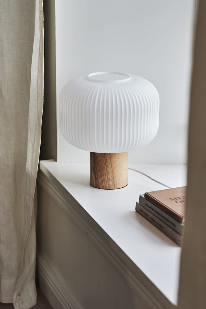 Lampa stołowa Fair 34,5 cm, Szkło matowe - jesion Scandi Living