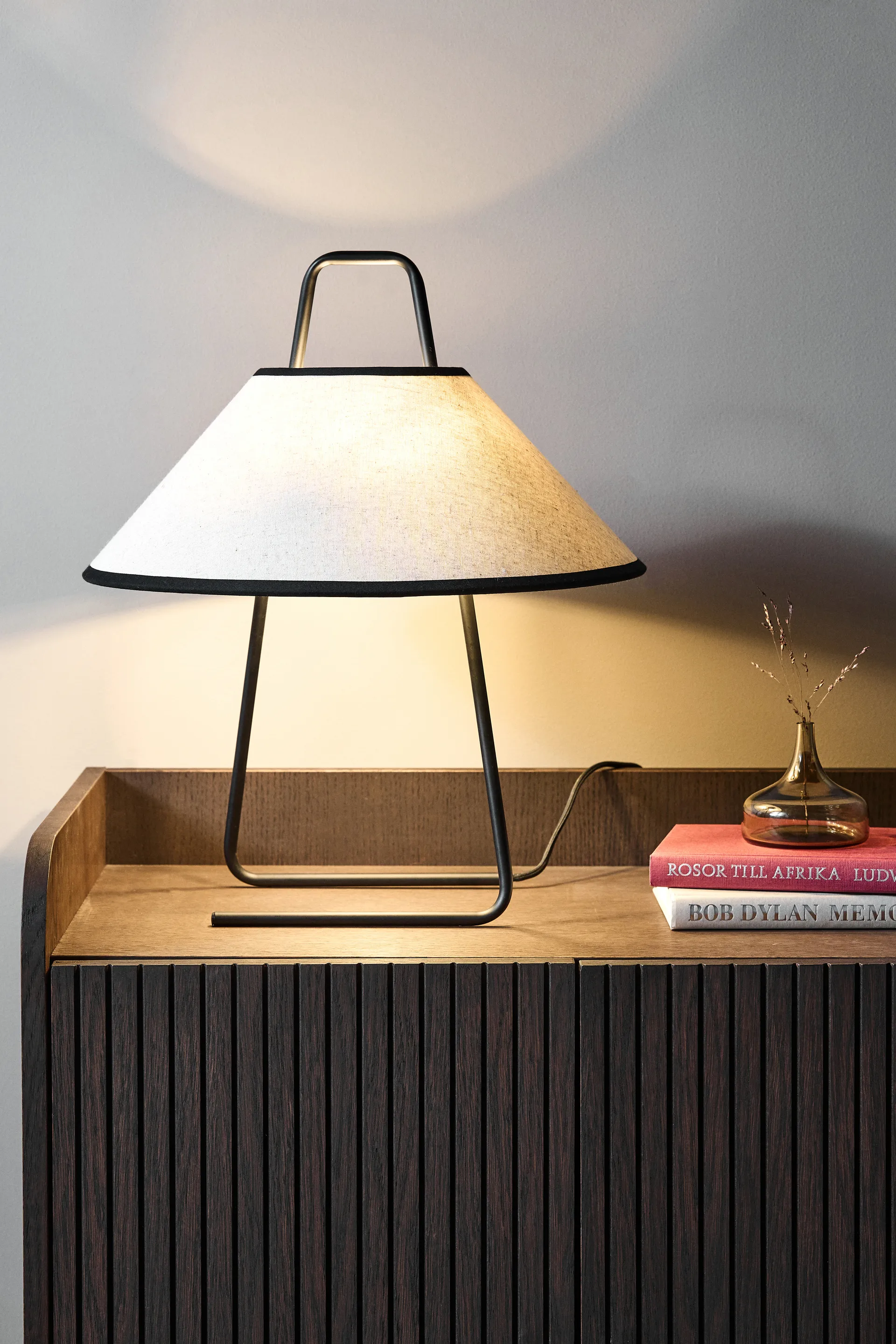 Lampa stołowa Moss 43 cm, Beżowa Scandi Living