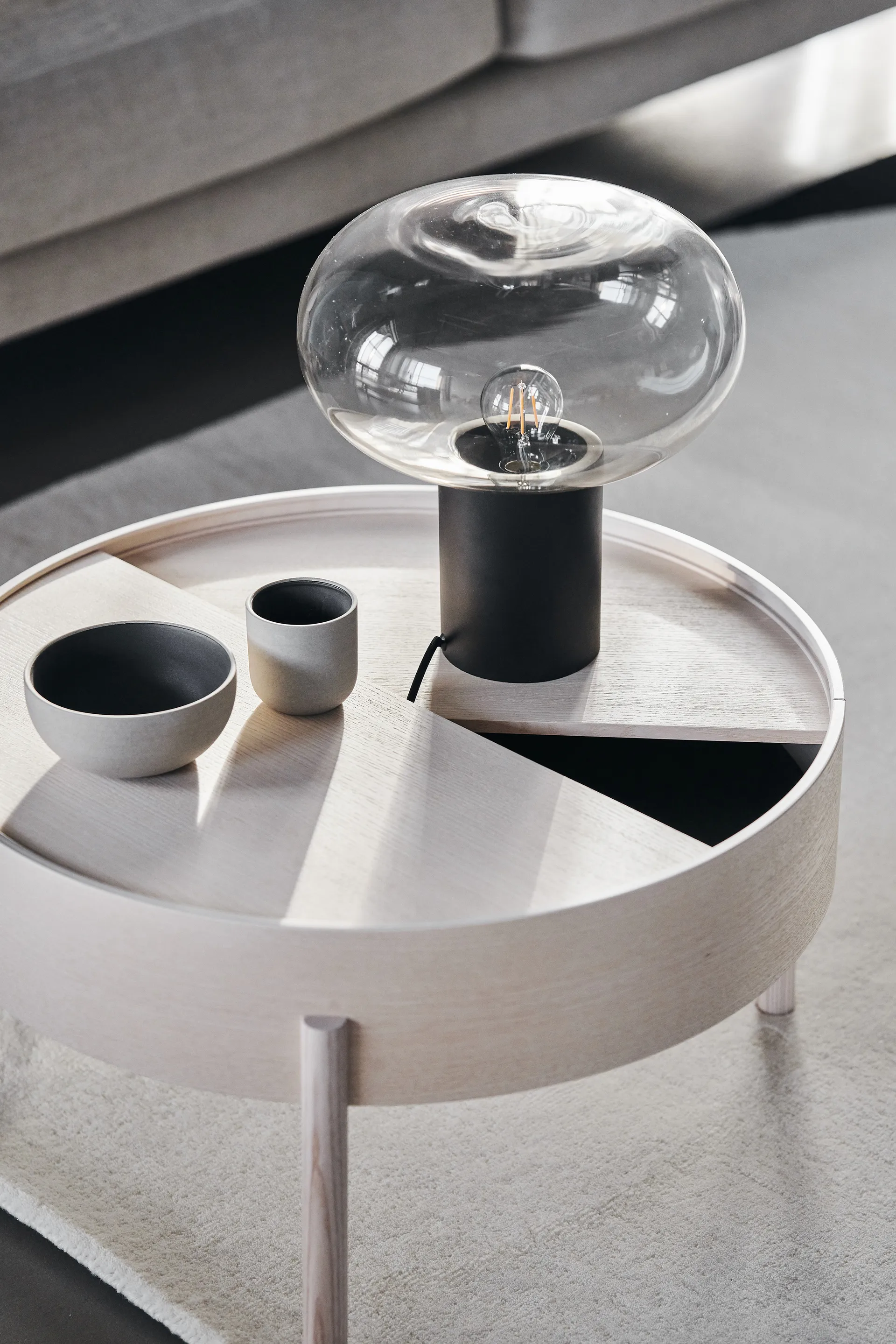 Lampa stołowa Rising 35,5 cm, Czarny  Scandi Living