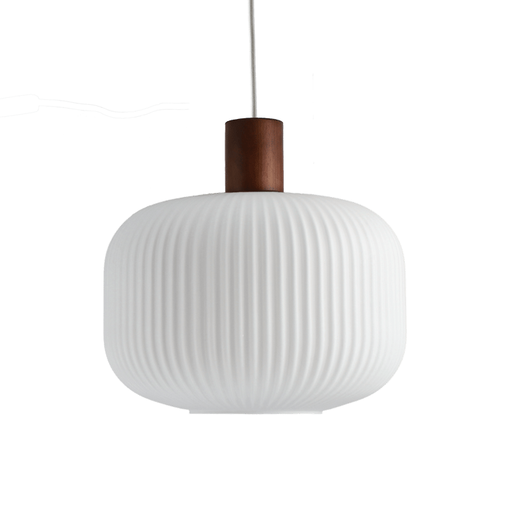 Lampa sufitowa Fair Ø30 cm - Pudełko z matowego szkła barwionego na ciemno - Scandi Living