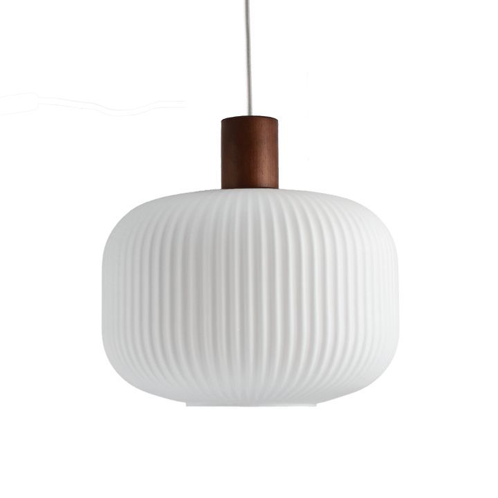 Lampa sufitowa Fair Ø30 cm - Szkło matowe - ciemny bejcowany jesion - Scandi Living