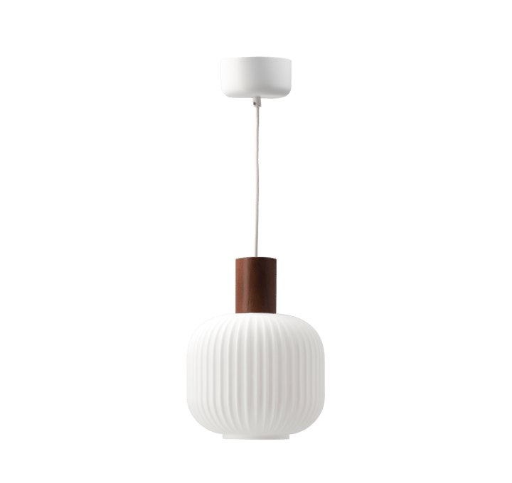 Lampa wisząca Fair Ø20cm, Matowe szkło-ciemno bejcowany jesion Scandi Living