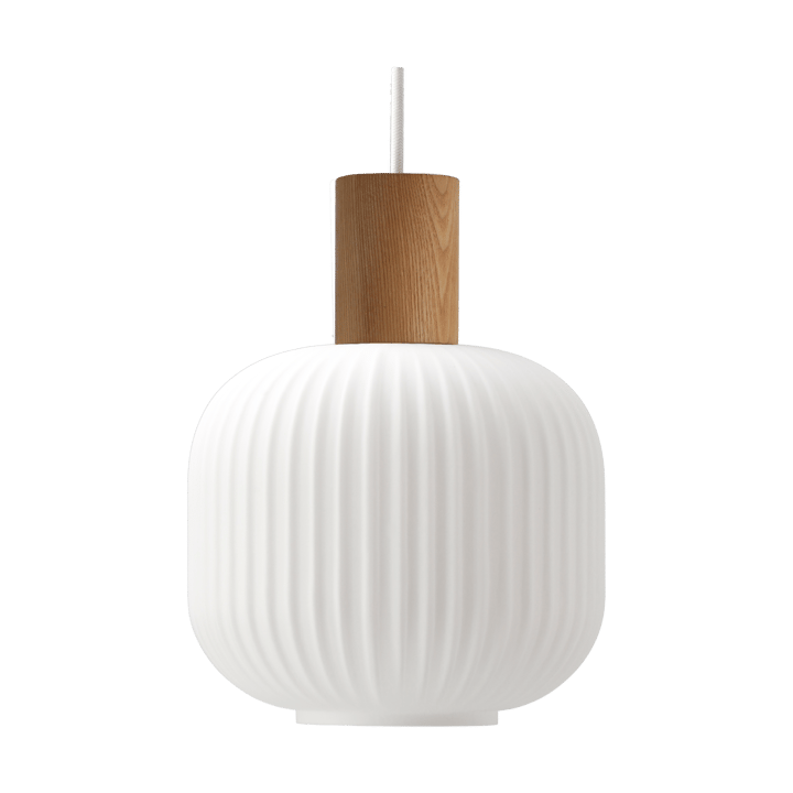 Lampa wisząca Fair Ø20cm - Matowe szkło-jesion  - Scandi Living