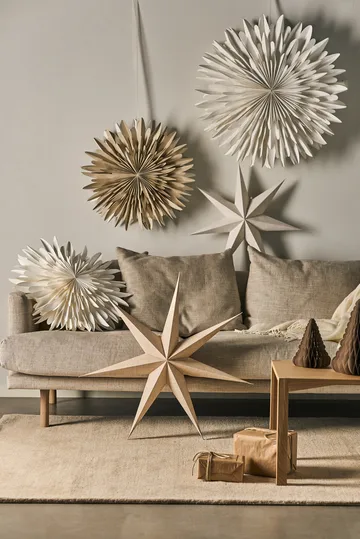 Luna gwiazda adwentowa Ø80 cm opakowanie 2 sztuk - Biały w kropki - Scandi Living