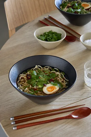 Miska do ramen Terra - Czarny kamionkowa, Ø20 cm - Scandi Living