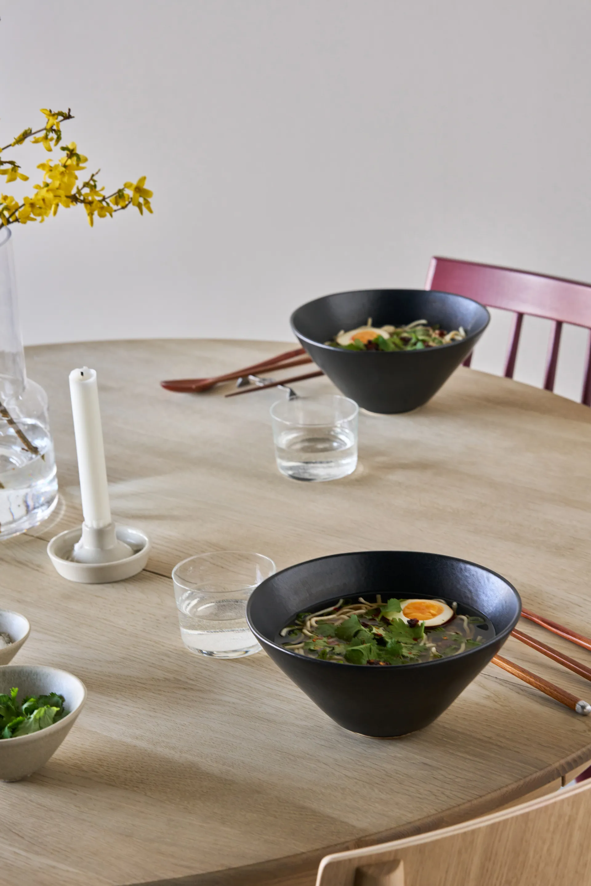 Miska do ramen Terra, Czarny kamionkowa, Ø20 cm Scandi Living