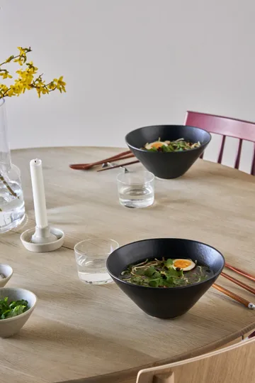 Miska do ramen Terra - Czarny kamionkowa, Ø20 cm - Scandi Living