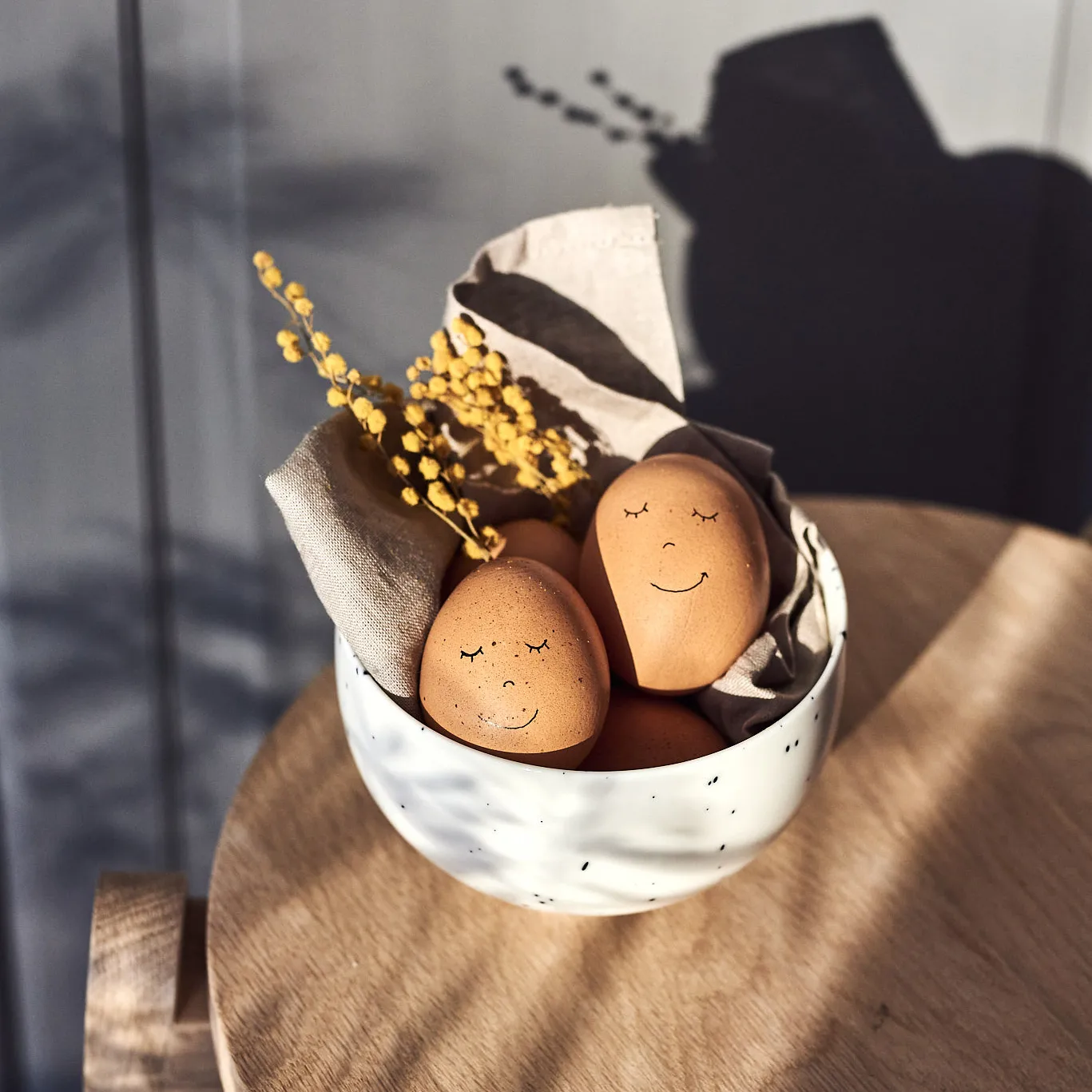 Miska Freckle 60 cl, Biała Scandi Living