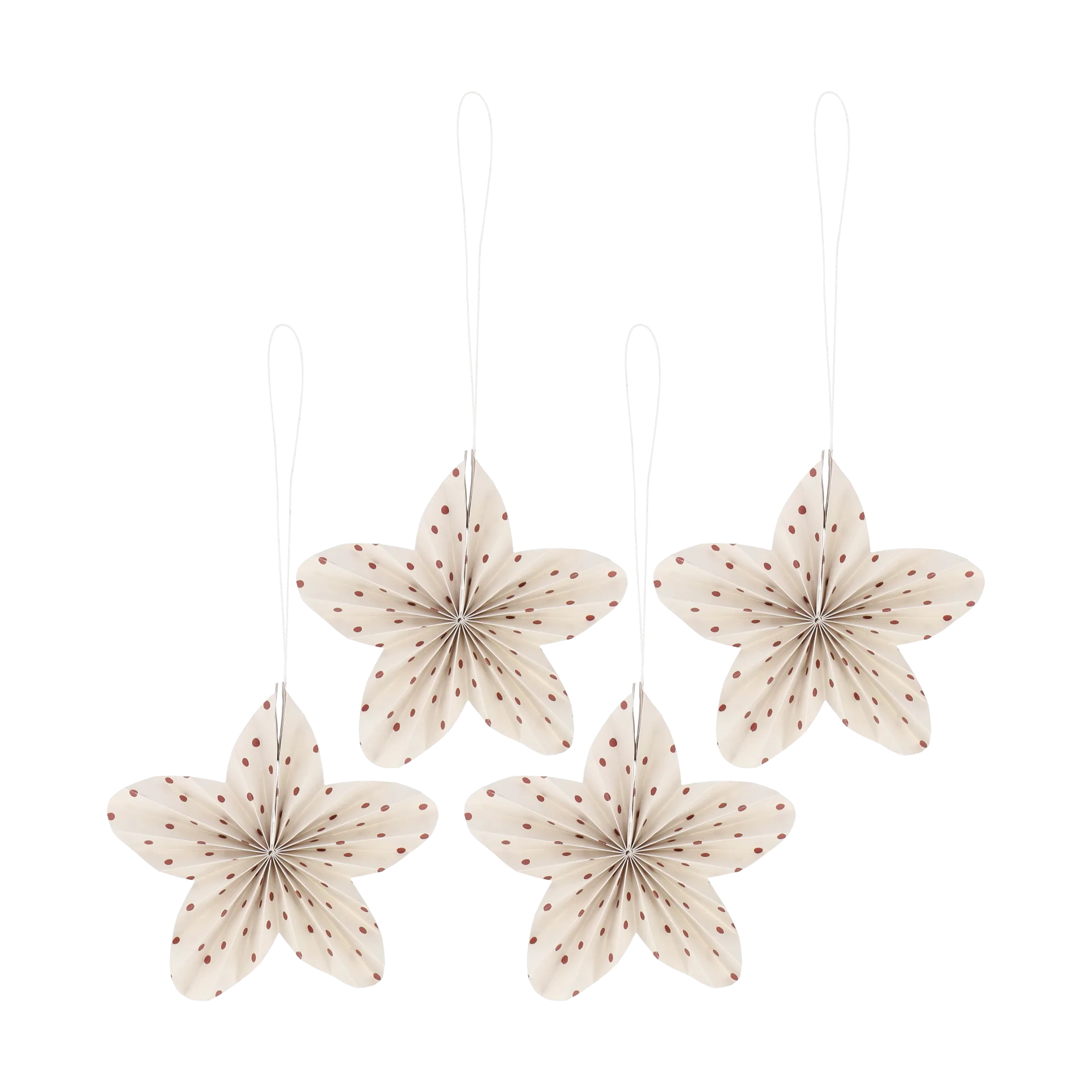 Ozdoby choinkowe Twinkle 4 szt., Czerwone w kropki Scandi Living