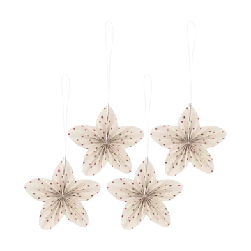 Ozdoby choinkowe Twinkle 4 szt. - Czerwone w kropki - Scandi Living