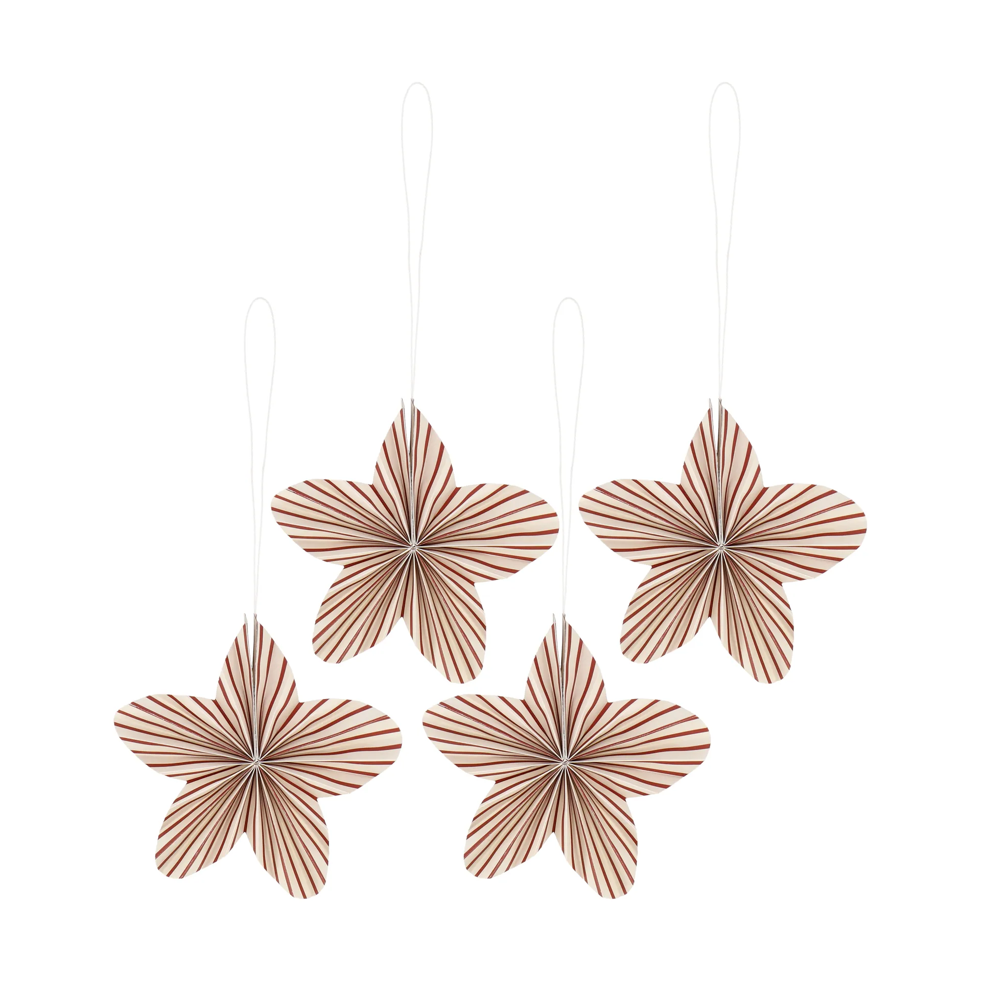 Ozdoby choinkowe Twinkle 4 szt., Czerwone w paski Scandi Living