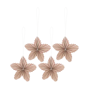 Ozdoby choinkowe Twinkle 4 szt. - Czerwone w paski - Scandi Living