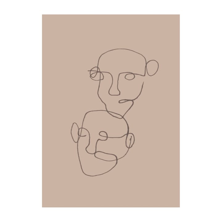 Plakat Figurative beżowy, 30x40 cm Scandi Living