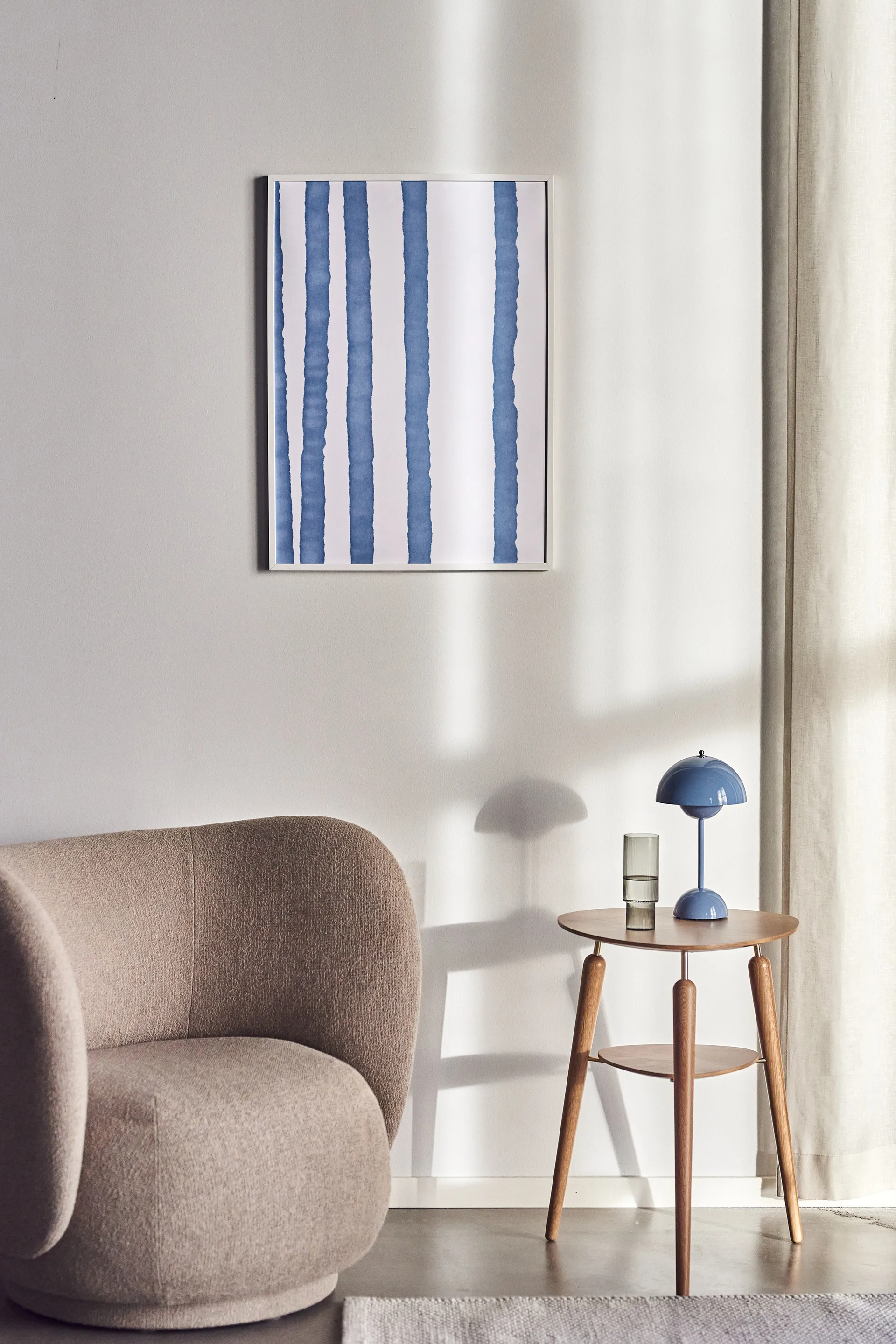 Plakat Lineage niebieski, 50x70 cm Scandi Living