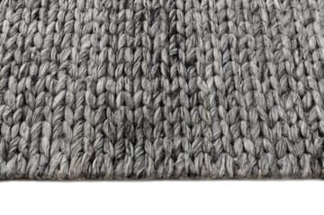 Pleciony dywan wełniany ciemnoszary - 170x240 cm - Scandi Living