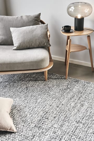 Pleciony dywan wełniany ciemnoszary - 170x240 cm - Scandi Living