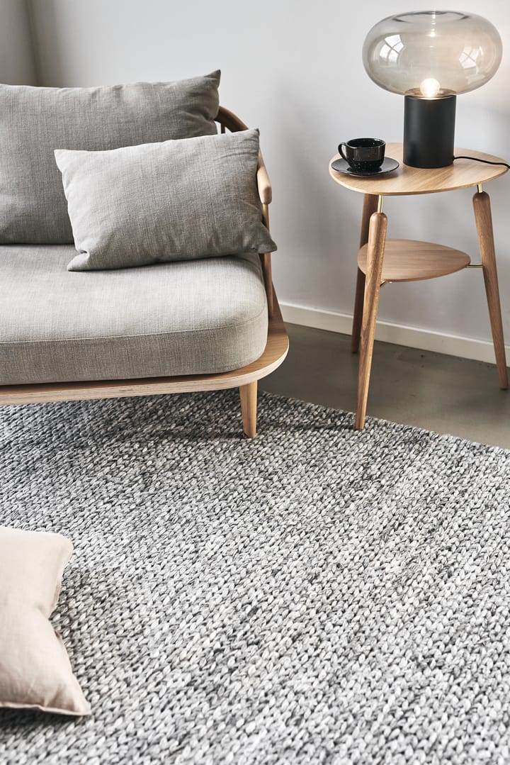Pleciony dywan wełniany ciemnoszary, 200x300 mm Scandi Living