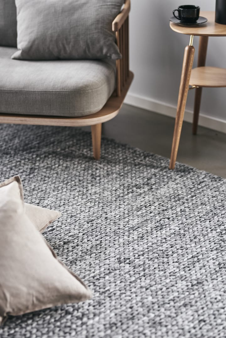 Pleciony dywan wełniany ciemnoszary, 200x300 mm Scandi Living