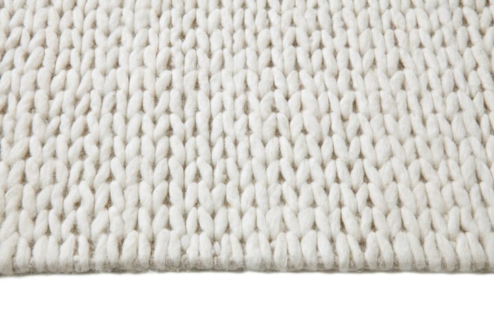Pleciony dywan wełniany naturalny biały, 200x300 mm Scandi Living