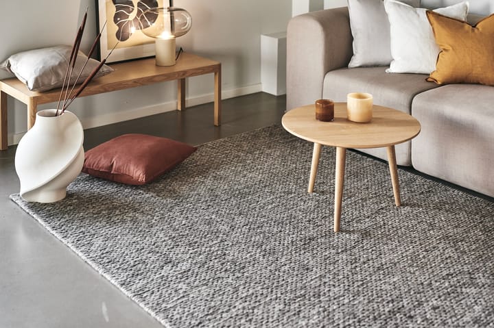 Pleciony dywan wełniany naturalny szary, 170x240 cm Scandi Living