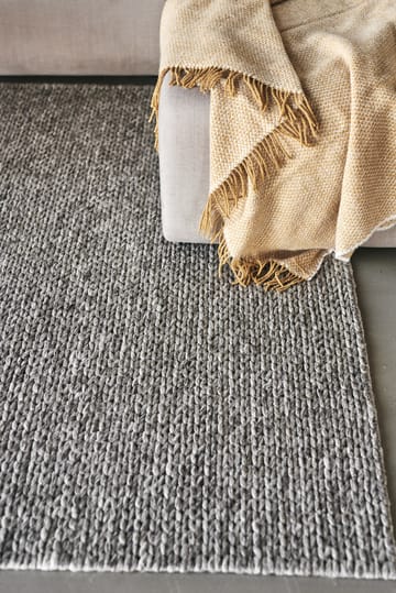 Pleciony dywan wełniany naturalny szary - 170x240 cm - Scandi Living