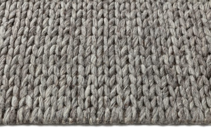 Pleciony dywan wełniany naturalny szary - 200x300 mm - Scandi Living