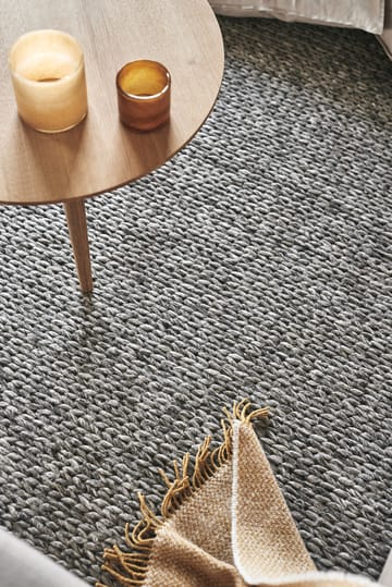 Pleciony dywan wełniany naturalny szary - 200x300 mm - Scandi Living
