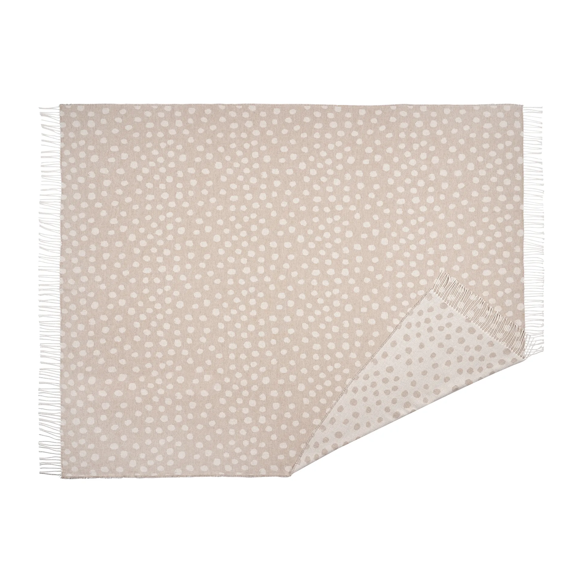 Pled bawełniany Droplets 130x185 cm, Beżowy Scandi Living