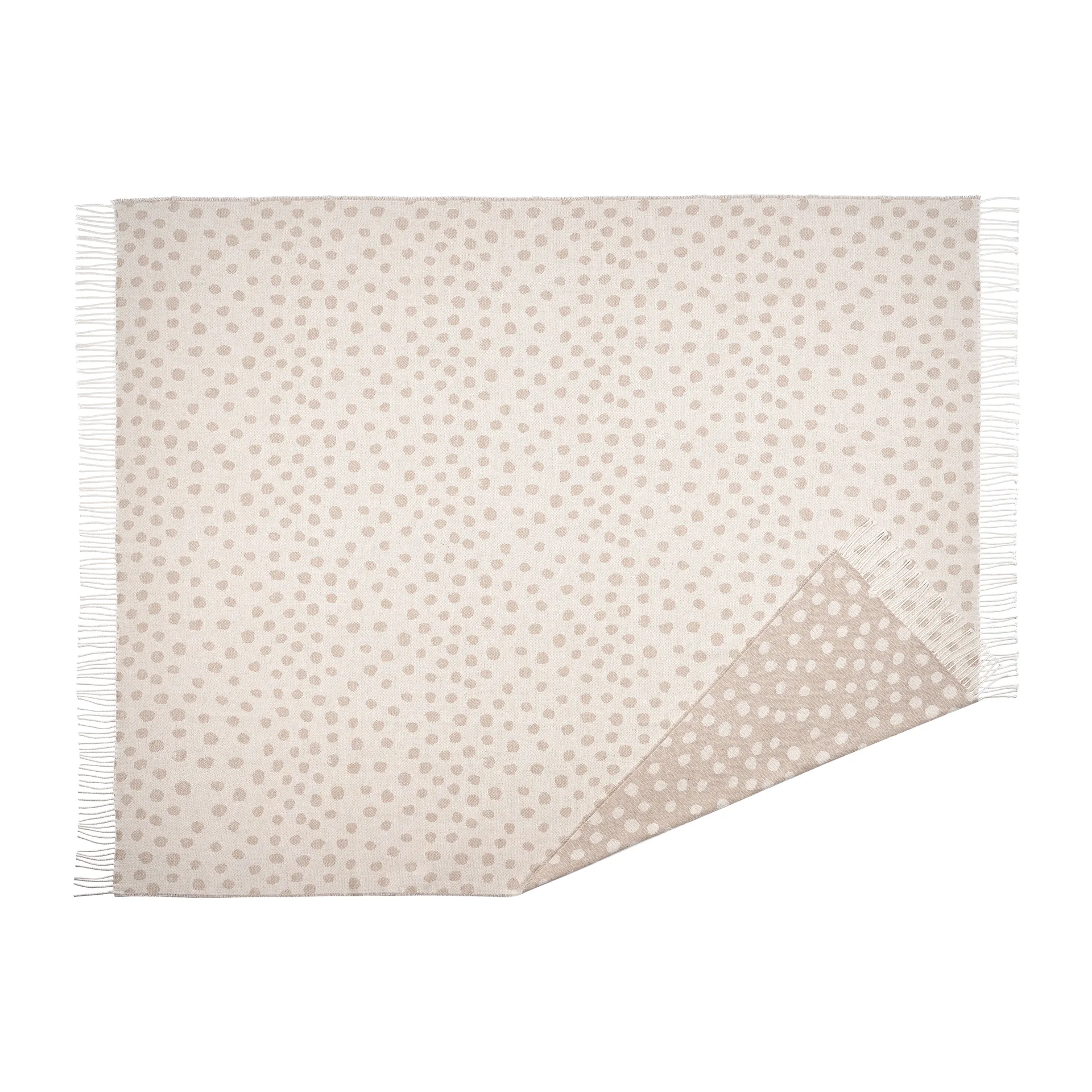 Pled bawełniany Droplets 130x185 cm, Beżowy Scandi Living