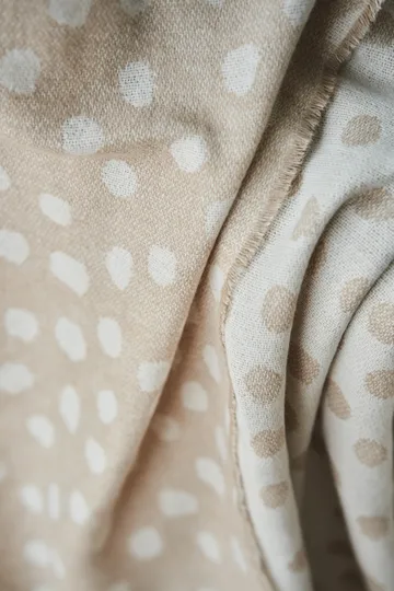 Pled bawełniany Droplets 130x185 cm - Beżowy - Scandi Living