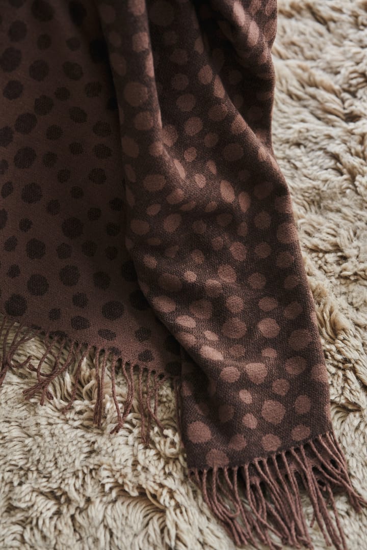 Pled bawełniany Droplets 130x185 cm, Brązowy Scandi Living
