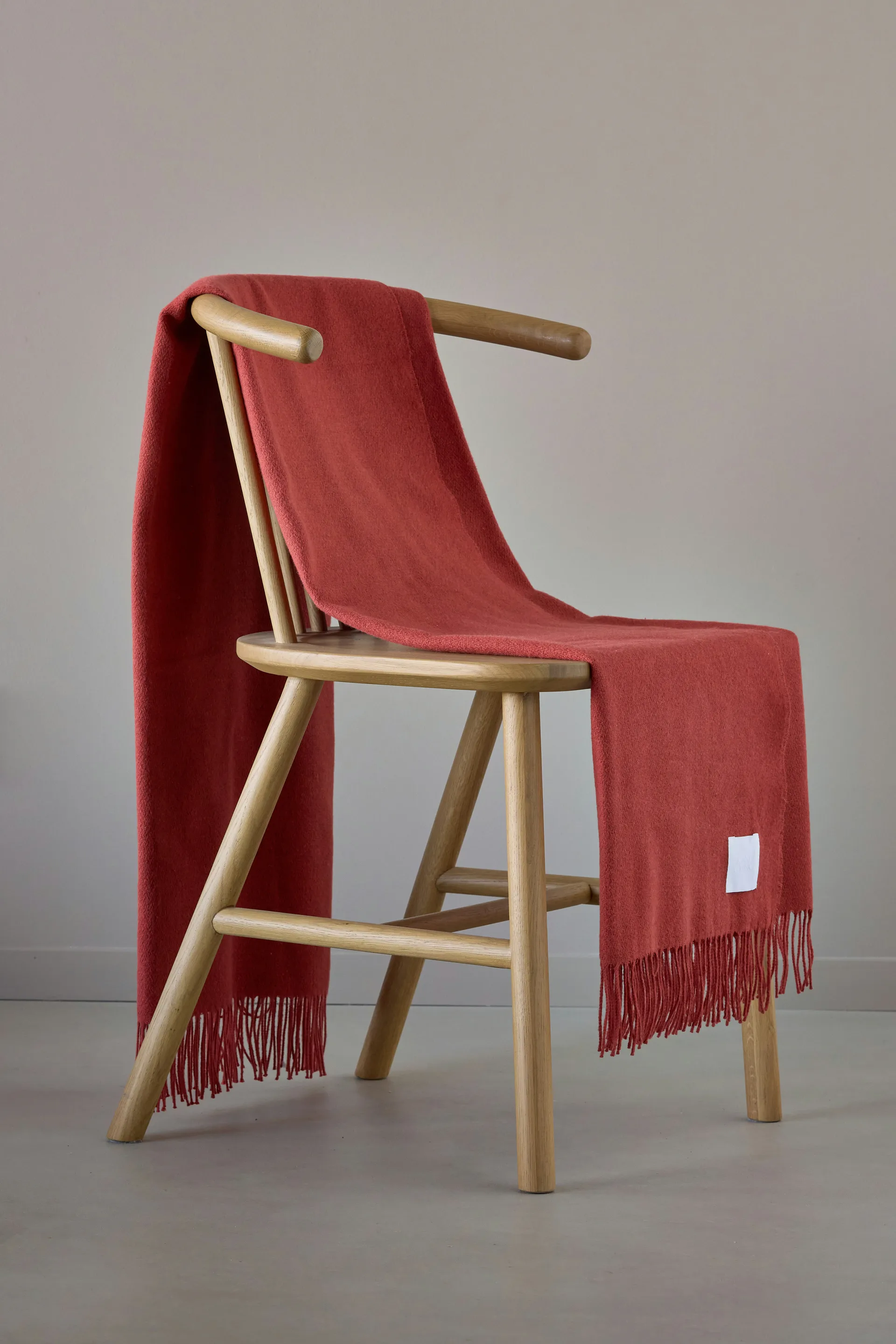 Pled bawełniany Loom 125×170 cm, Rdzawy Scandi Living