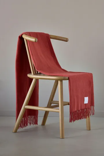 Pled bawełniany Loom 125×170 cm - Rdzawy - Scandi Living