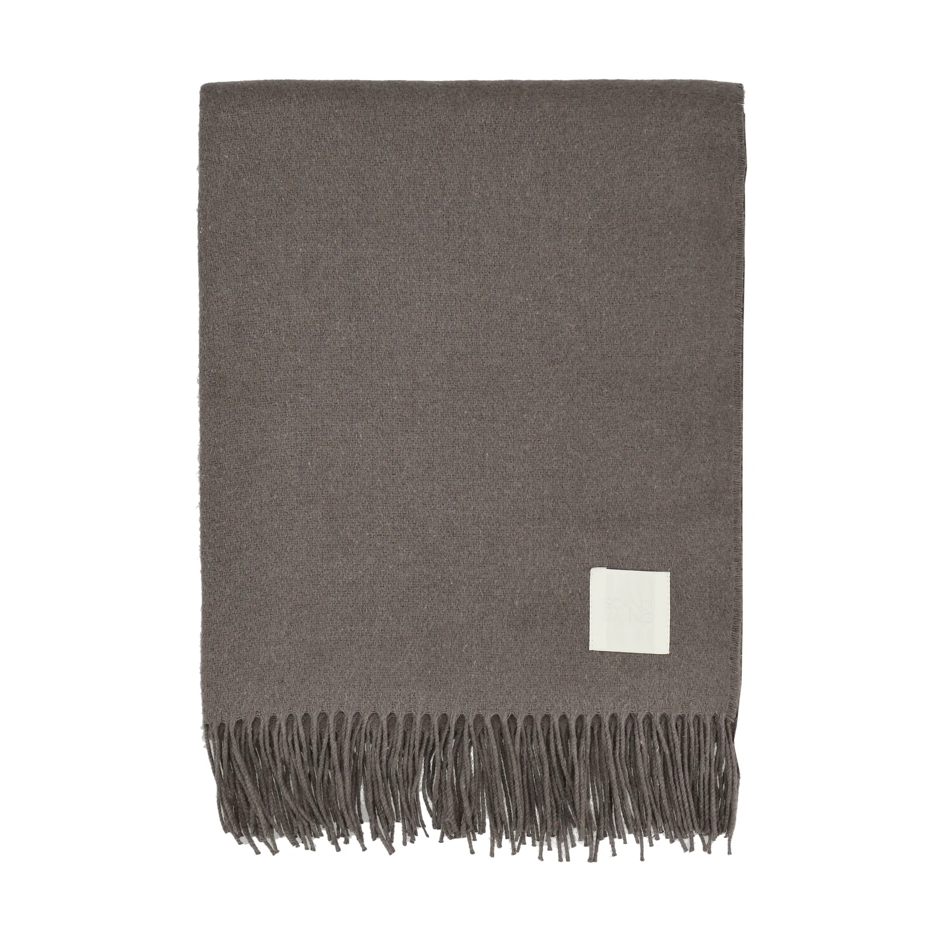 Pled bawełniany Loom 125×170 cm, Taupe Scandi Living