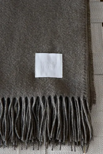 Pled bawełniany Loom 125×170 cm - Taupe - Scandi Living