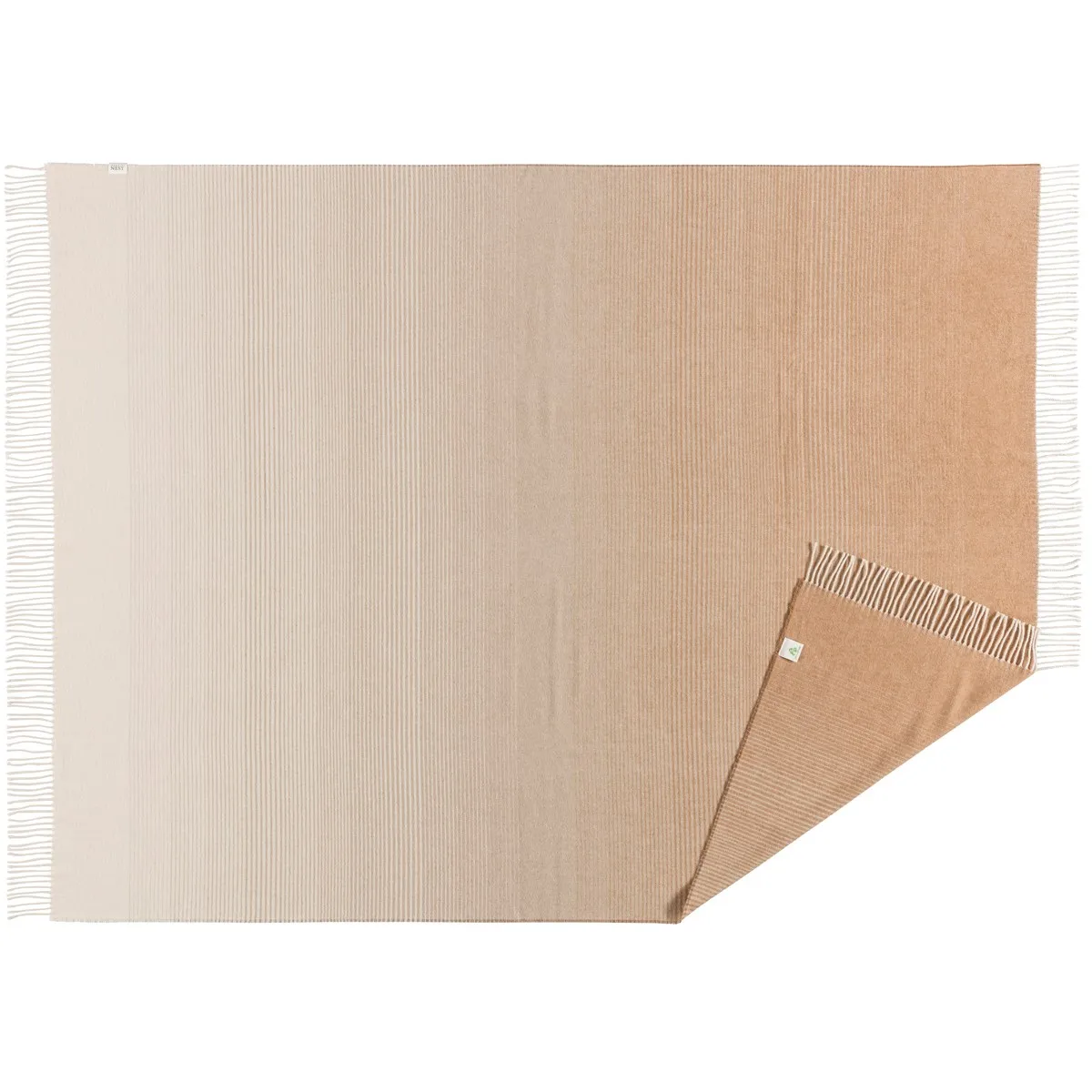 Pled bawełniany Mist, Piaskowy Scandi Living